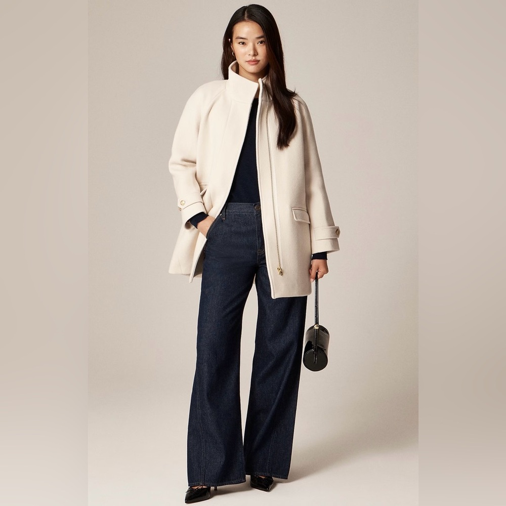 NWT J. Crew J.Crew Jcrew Toscana coat in Italian stadium-cloth wool blend size 0
